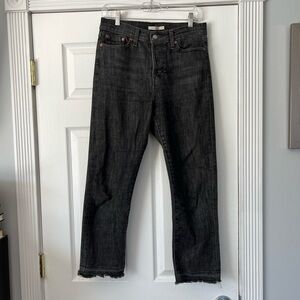 Levi’s Wedgie Straight faded black jeans